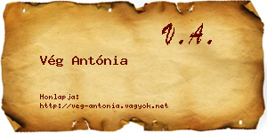 Vég Antónia névjegykártya