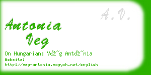 antonia veg business card